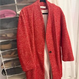 IRO Irina Red Wool Blend Coat